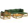 vidaXL Sofa-Set 6 stk. Natur Massivholz Akazie