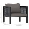 vidaXL 6-tlg. Garten-Lounge-Set mit Auflagen Poly Rattan Anthrazit