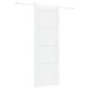 vidaXL Schiebet&uuml;r 78 x 211 cm Holzwerkstoff Wei&szlig;