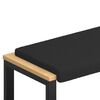 vidaXL Bankkissen Sherpa-Stoff Schwarz Tiefe 35 cm