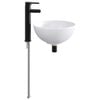 vidaXL Waschbecken f&uuml;rs Badezimmer Matt Schwarz 32 x 32 x 13 cm Metall