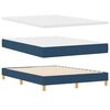 vidaXL Boxspringbett mit Kissen mit Kopfteil Blau 160 x 200 cm Stoff