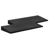 vidaXL Gummi-Bordsteinrampen 2 Stk. Schwarz 50x20x1-4,3 cm