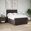 vidaXL Boxspringbett mit Matratze Dunkelbraun 140x190 cm Stoff