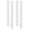 vidaXL Bartischbeine Wei&szlig; 2 Stk. 50x(100-101) cm Stahl