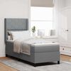 vidaXL Boxspringbett mit Matratze Hellgrau 90 x 190 cm Stoff
