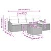 vidaXL Sofa Set mit Kissen 6 pcs Beige Poly-Rattan