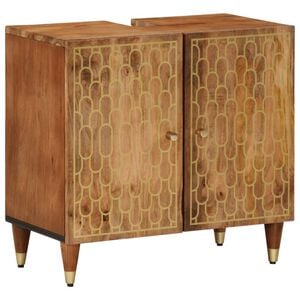vidaXL Waschbeckenunterschrank 62x33x58 cm Massivholz Mango