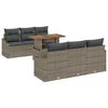 vidaXL Garten-Sofa-Set mit Kissen mit Kissen 7 pcs Grau und Braun