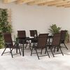vidaXL Garten Essgruppe 7 pcs Braun Pulverbeschichteter Stahl