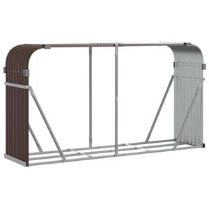 vidaXL Kaminholzunterstand Braun 180x45x100 cm Verzinkter Stahl