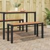 vidaXL Gartenbank Braun 100 x 28 x 45 cm Stahl