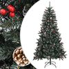 vidaXL K&uuml;nstlicher Weihnachtsbaum mit St&auml;nder Gr&uuml;n 180 cm PVC