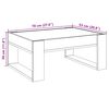 vidaXL Couchtisch mit Infinity-LED Betongrau 70x53x30 cm