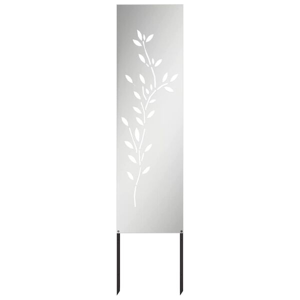vidaXL Garten Sichtschutz-Leinwand Silber 32 x 140 cm Verzinkter Stahl
