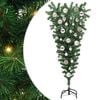 vidaXL Umgedrehter Kunst Weihnachtsbaum mit Kugelset Gr&uuml;n 120 cm PVC