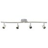 vidaXL Deckenstrahler mit Strahlern Nickel 61 x 10 x 12,5 cm Metall