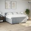 vidaXL Boxspringbett mit Matratze Hellgrau 180x200 cm Stoff