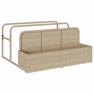 vidaXL Pool Aufbewahrungsbeh&auml;lter Beige 110x100x57 cm Poly Rattan