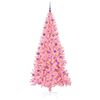 vidaXL Weihnachtsbaum mit 300 LEDs mit St&auml;nder Rosa 210 cm PVC