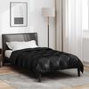 vidaXL Winterbettdecke Schwarz 220 x 155 cm Satin und Mikrofaser