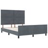 vidaXL Boxspringbett mit Kopfteil Dunkelgrau 140 x 200 cm Samt