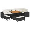 vidaXL Gartensofa-set 9 stk. 6-Sitzanzahl Schwarz und Creme