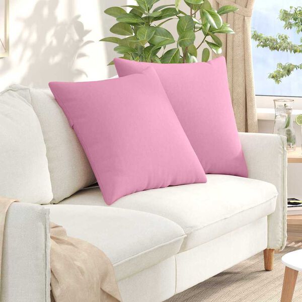 vidaXL Sofakissen 2 pcs Rosa 80 x 80 cm Stoff
