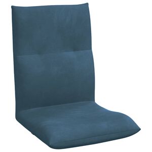 vidaXL Verstellbarer Fu&szlig;sessel Blau Samt