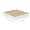 vidaXL Schweberegale 4 Stk. Eichen-Optik und Weiß 23x23,5x3,8 cm MDF