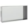 vidaXL Duschnische Silbern Geb&uuml;rstet 62x32x9 cm Edelstahl