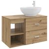 vidaXL Badezimmerm&ouml;bel-Set 2 Stk. Artisan-Eiche Holzwerkstoff