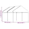 vidaXL Pavillon mit Dach Wei&szlig; 4,46x4,08x3,22 m Polyethylen