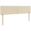 vidaXL Ottoman-Bett mit Matratzen Creme 200x200 cm Stoff
