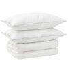 vidaXL Bettdecke und Kissen Set 3 stk. 200x200 cm Winter 450 GSM Wolle