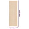 vidaXL Teppich ZIZUR Beige 80x250 cm Jute-Optik Indoor und Outdoor