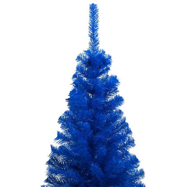 vidaXL K&uuml;nstlicher Weihnachtsbaum Beleuchtung & Kugeln Blau 240 cm