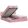 vidaXL Ottoman Bett mit Matratze mit Kopfteil 2 Stk. Rosa Samt