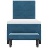 vidaXL Boxspringbett mit Matratze Dunkelblau 80 x 200 cm Samt