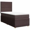 vidaXL Boxspringbett mit Matratze Dunkelbraun 90x200 cm Stoff