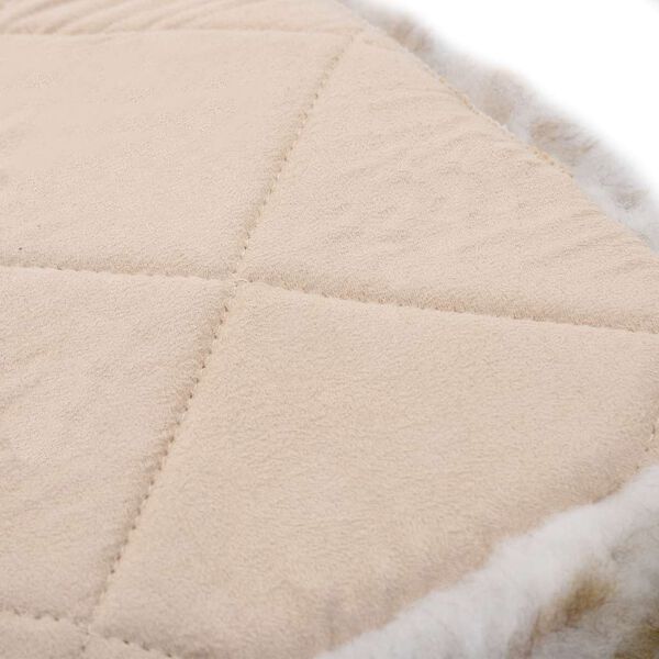 vidaXL Sitzkissen 2 Stk. Braun Melange 40x40 cm Echter Schafspelz