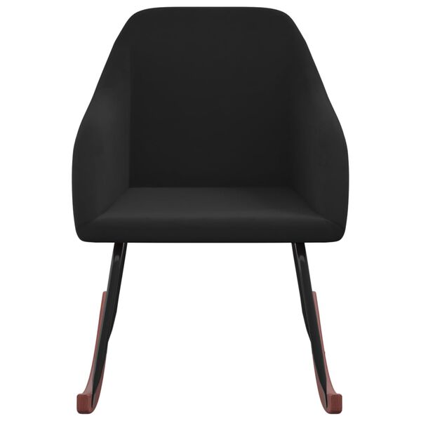 vidaXL Schaukelstuhl Schwarz Samt