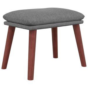 vidaXL Fu&szlig;hocker Hellgrau 45x29,5x35 cm Stoff
