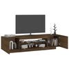 vidaXL TV-Schrank mit LED-Leuchten Braun Eichen-Optik 160x35x40 cm