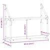 vidaXL Wandregal mit Regal Altholz 60 x 21 x 51 cm Holzwerkstoff