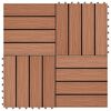 vidaXL Terrassenfliese 3D-Design 11 pcs Hellbraun 30 x 30 cm WPC