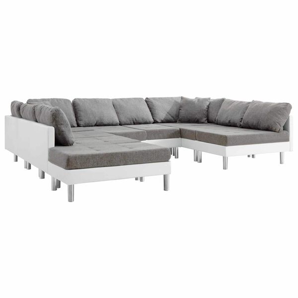 vidaXL Sofa Wei&szlig; Kunstleder