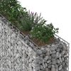 vidaXL Gabionen Hochbeet 3 pcs Silber 250 x 50 x 150 cm
