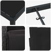 vidaXL Garten Essgruppe mit Kissen 3 pcs Schwarz Poly-Rattan