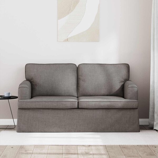 vidaXL Sofa Taupe Gesamtabmessungen: 144 x 80 x 85 cm (B x T x H) Samt